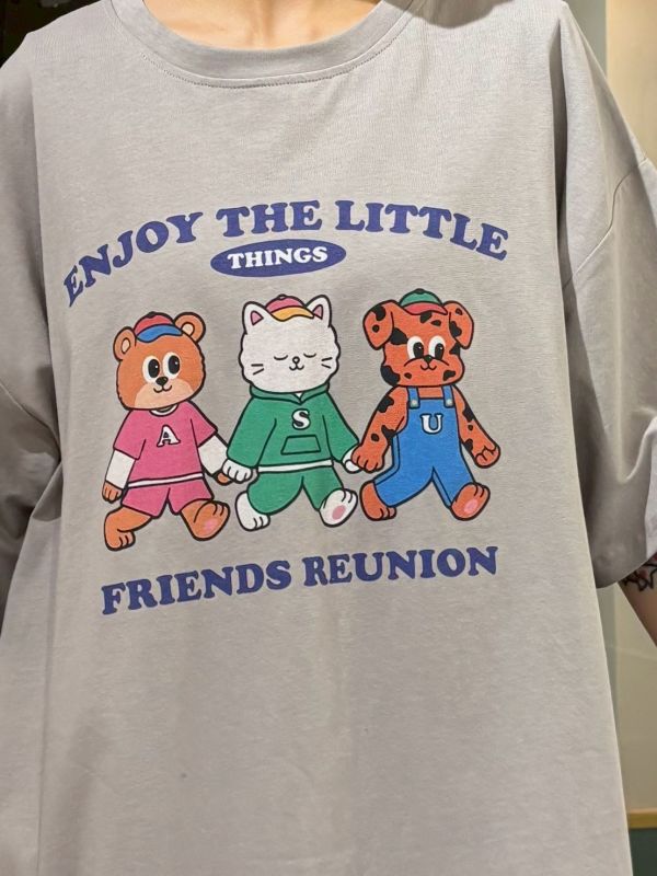 Enjoy the little friends reunion 塗鴉卡通三隻動物朋友聯盟 