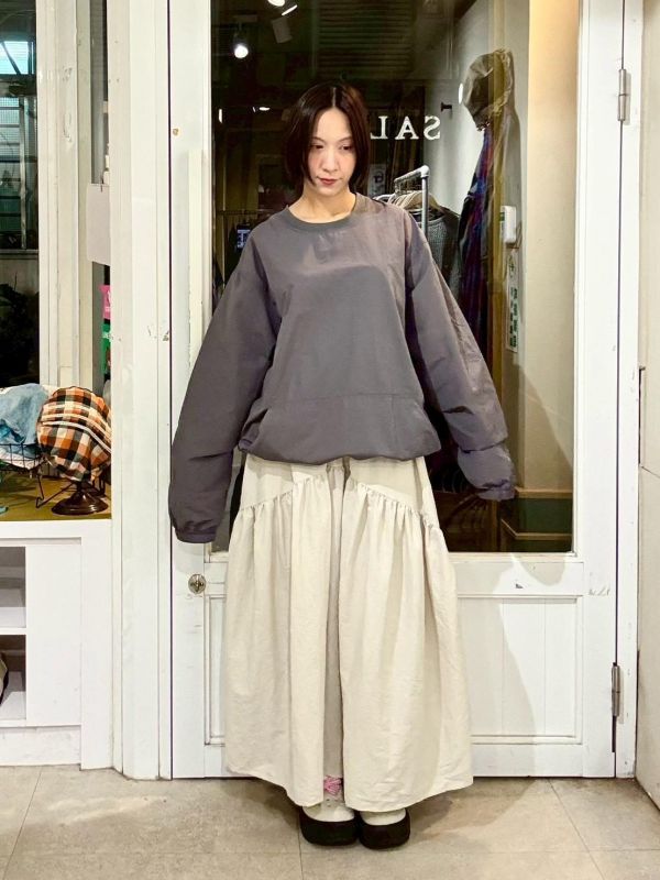 刷刷布下擺抽繩上衣 