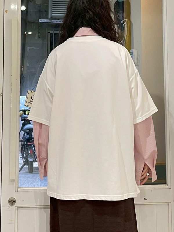 曬黑度假Hello Kitty 印花oversized 短袖上衣 