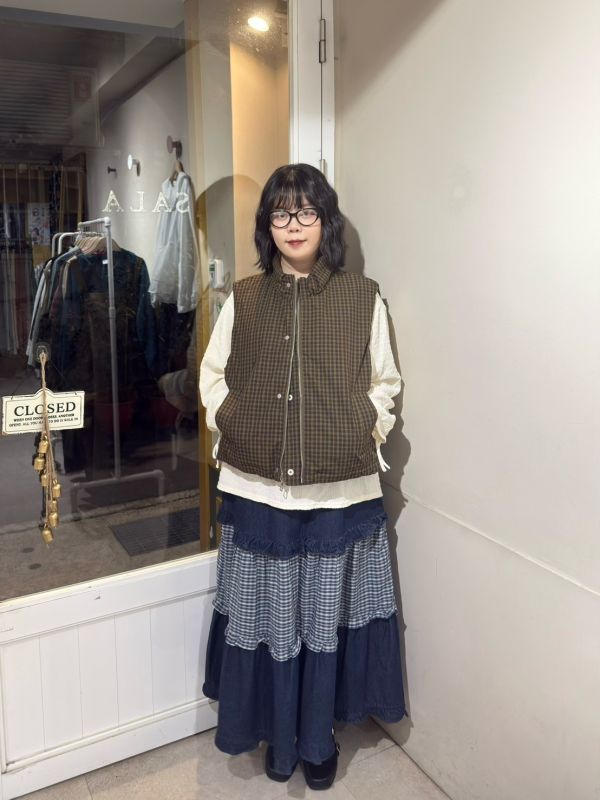 雙拉鏈撞色圖案粗毛線針織外套 