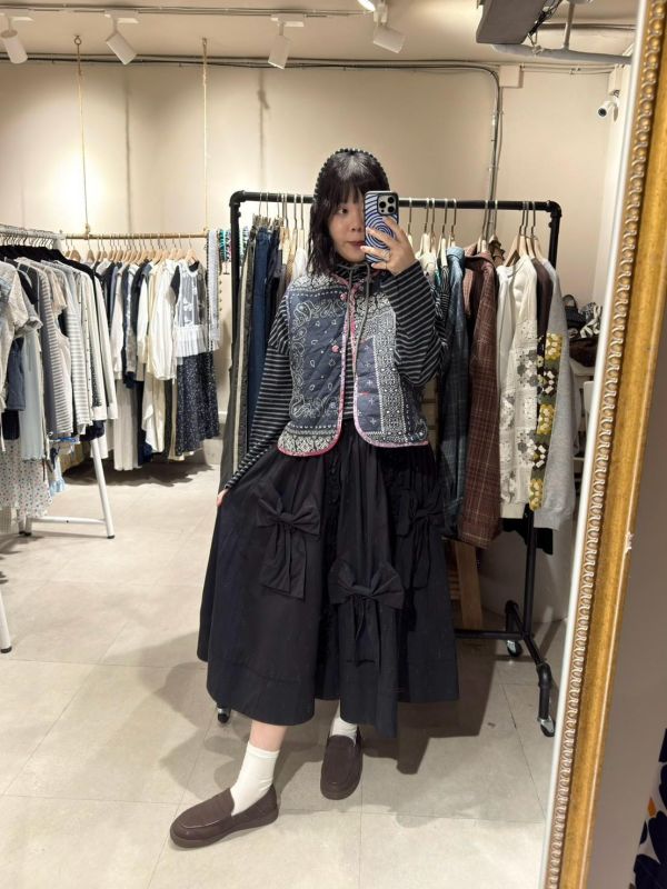 圖騰印花布釦背心 