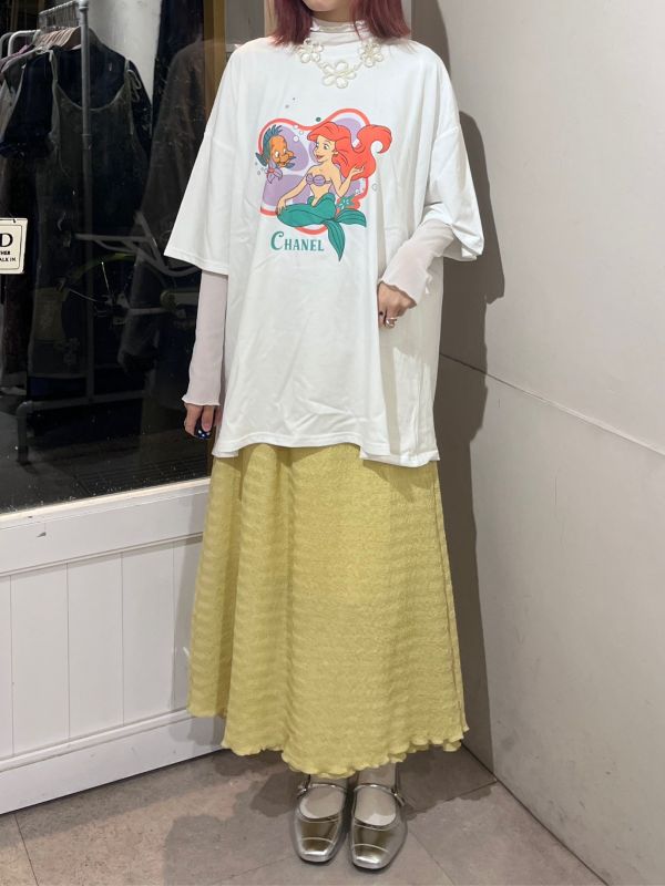 小美人魚落肩寬鬆短袖Tee 