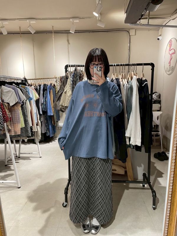 Let’s grow落肩長袖上衣 