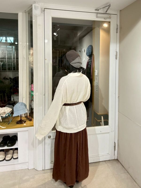 網狀洞洞長袖上衣 