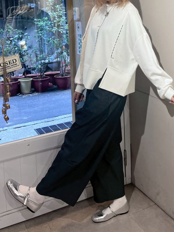 彎刀綁帶牛仔長褲 