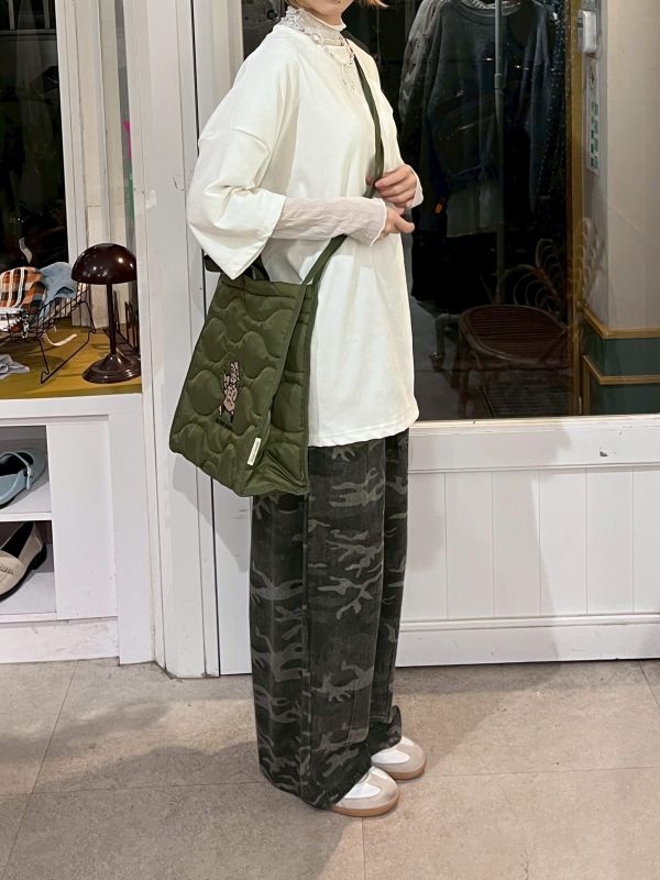 牛仔迷彩錐形長褲 