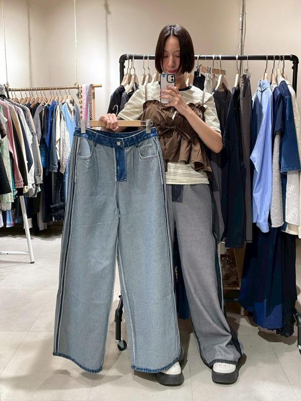 裡外顛倒牛仔褲 