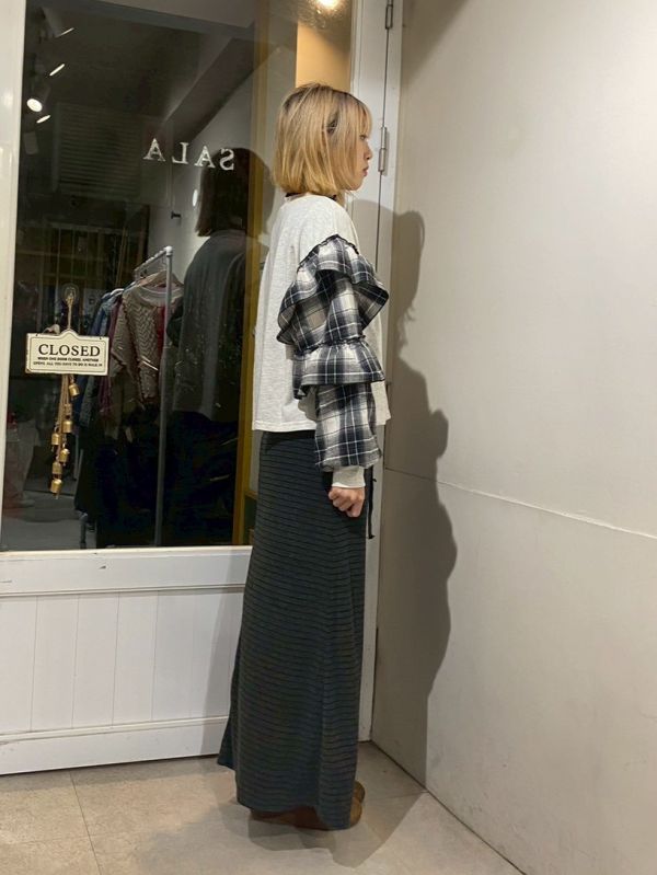 蛋糕多層次袖棉長袖上衣 