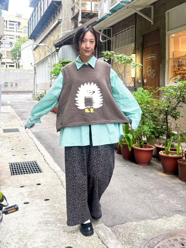 刺蝟親膚針織毛線背心 