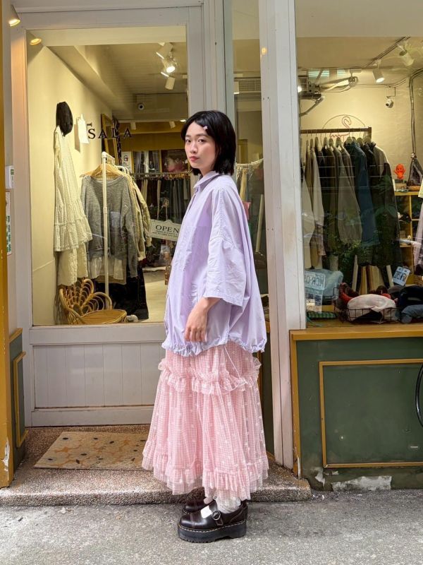 多口袋下擺抽繩寬鬆襯衫 