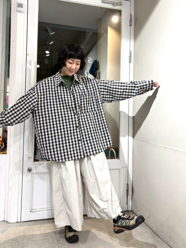 漸層立體感方格紋男友襯衫 