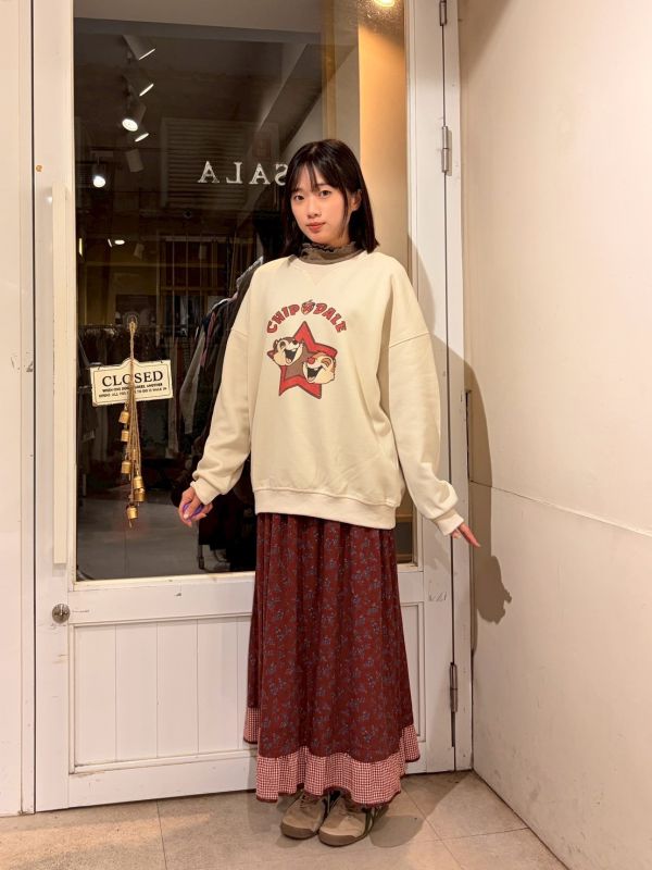 奇奇蒂蒂笑開懷美式印花大學Tee 