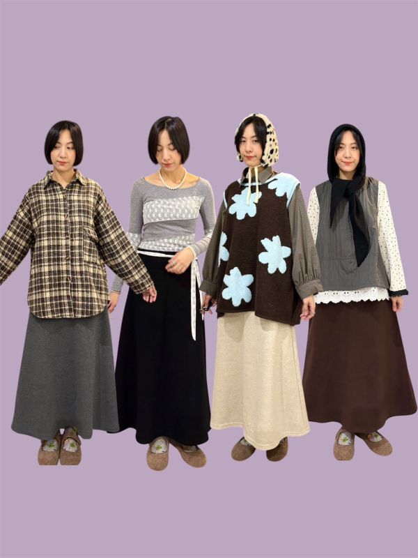 彈性棉質素面魚尾裙 