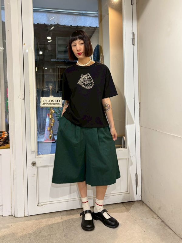 長毛貓咪刺繡短tee 