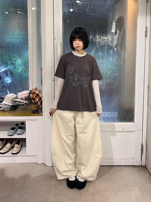 刺繡星星小狗短袖上衣 