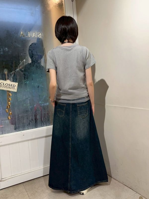 兩件式背心紗腰抓皺+素色短T 