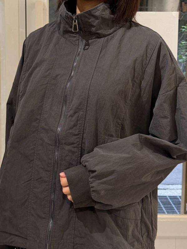 日系立領大口袋抽繩外套 