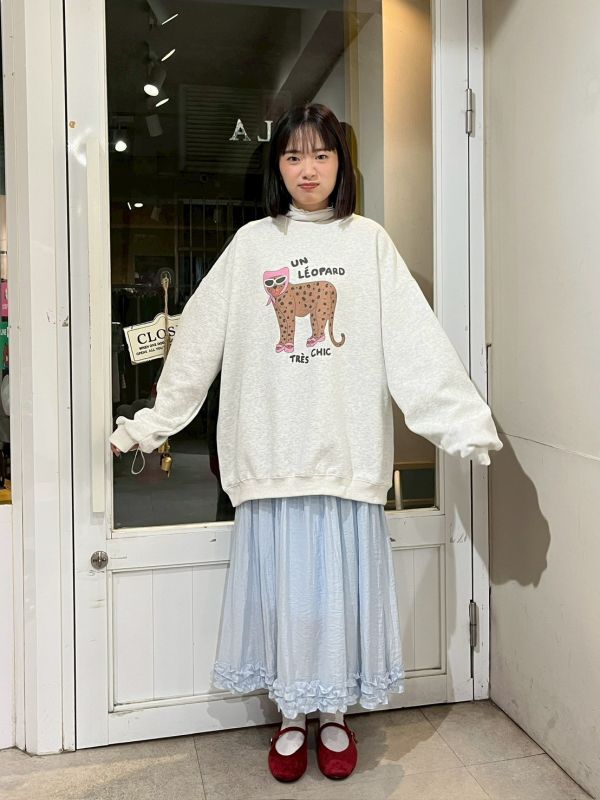 時尚教主花豹印花大學Tee 