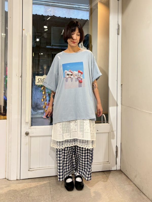 Hello兩隻貓咪tee 