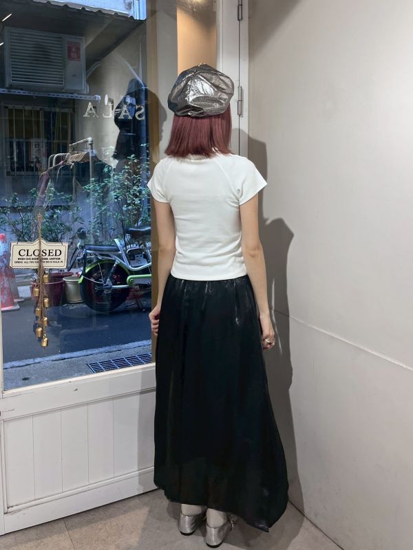 白色夏威夷KITTY正肩貼身短Tee 