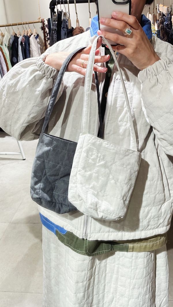 格子車縫鋪棉套裝 