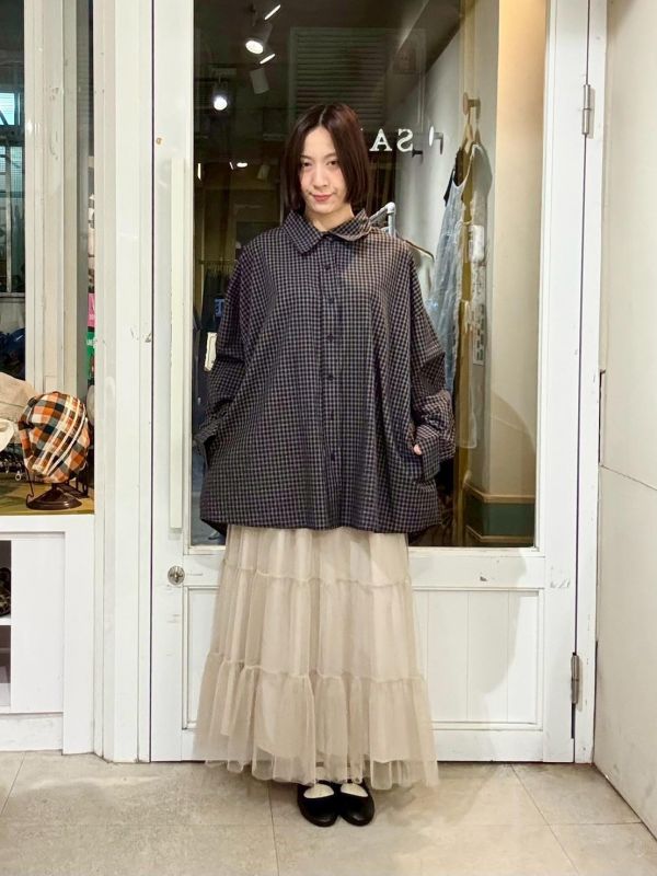 格子男友襯衫附綁帶 