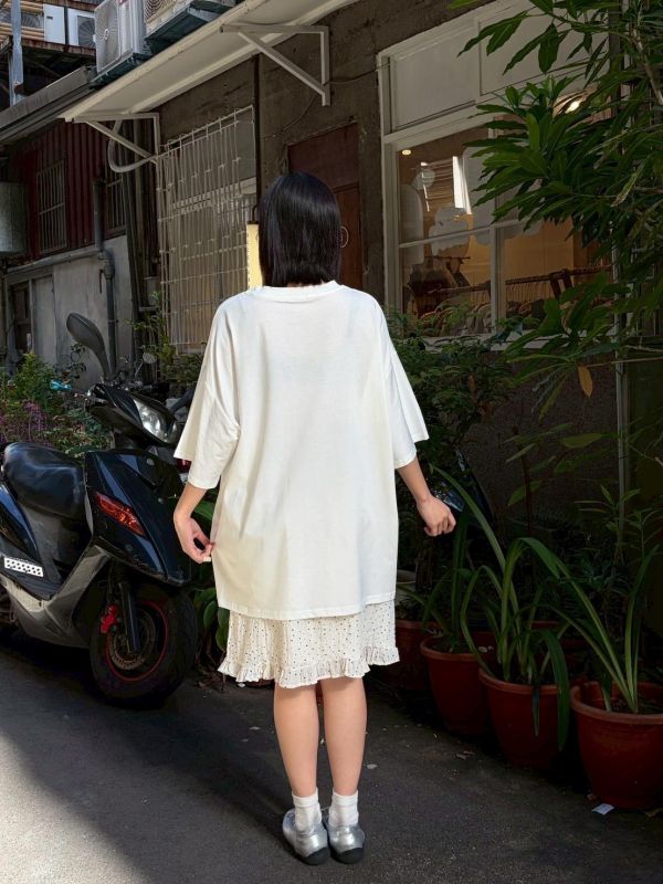 企鵝頭套傑利鼠oversized tee 