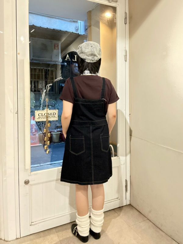 牛仔吊帶短洋裝 