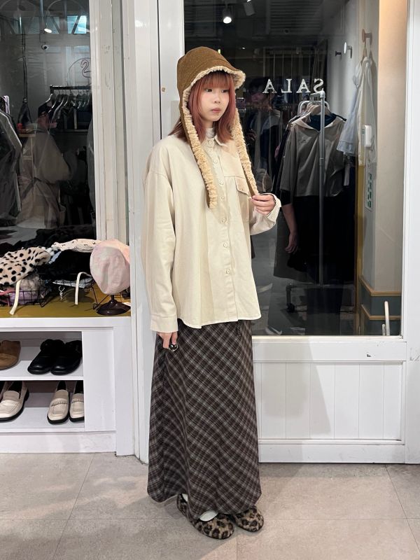 翻領排扣口袋襯衫 