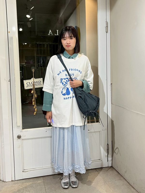 細格紋綁帶多層側背包 