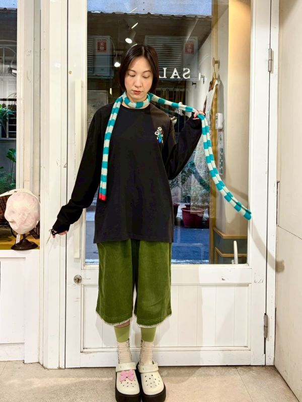 彩色花梗長袖tee 