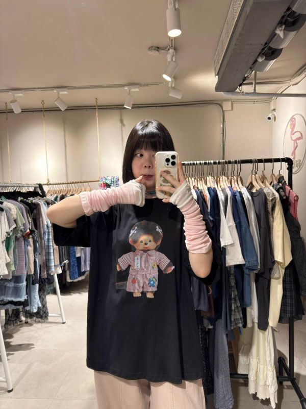 撞色布標袖套 