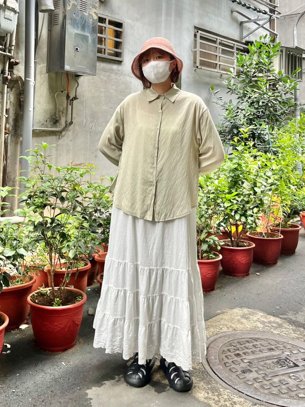 下擺蛋糕蕾絲雕花百搭襯裙 