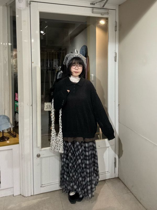 網狀洞洞長袖上衣 