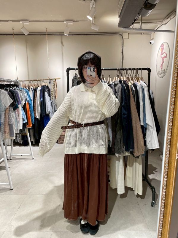 網狀洞洞長袖上衣 