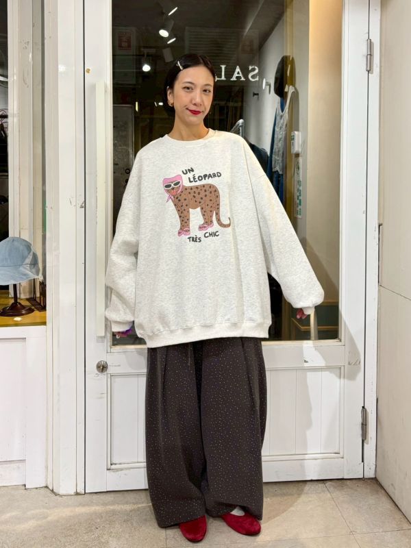 不規則點點飛雪立體錐形褲 