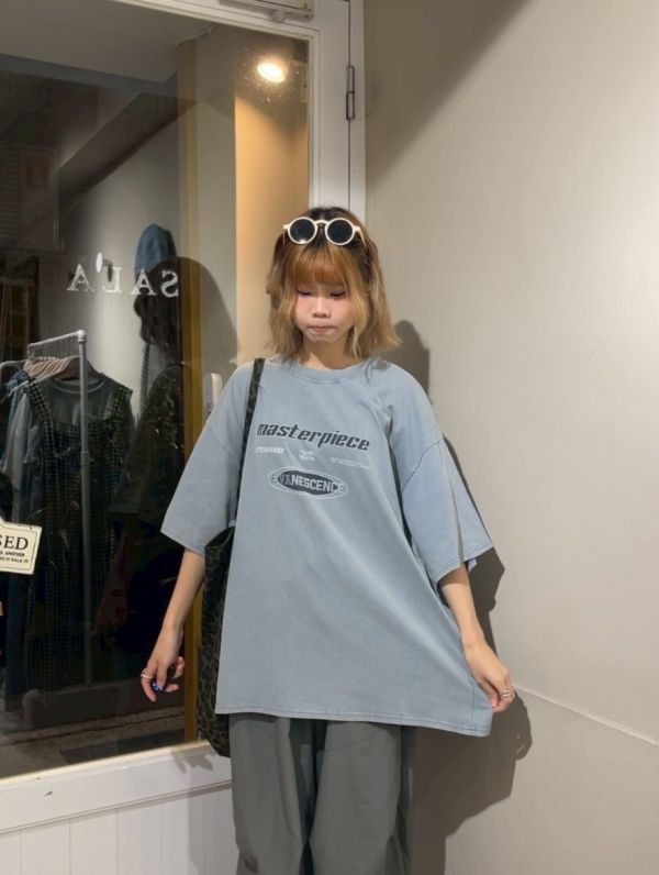 美式刷色復古水洗Tee 