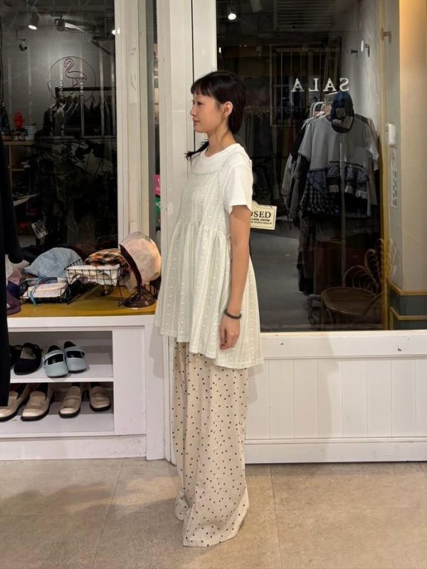 小花織紋毛巾布吊帶背心 