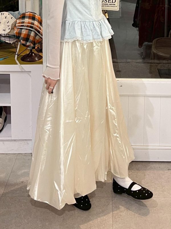 光澤氣球花苞裙 