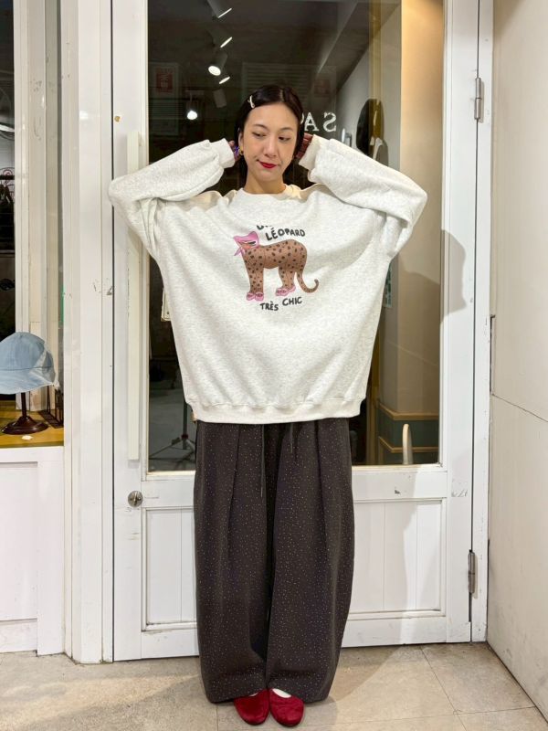 不規則點點飛雪立體錐形褲 