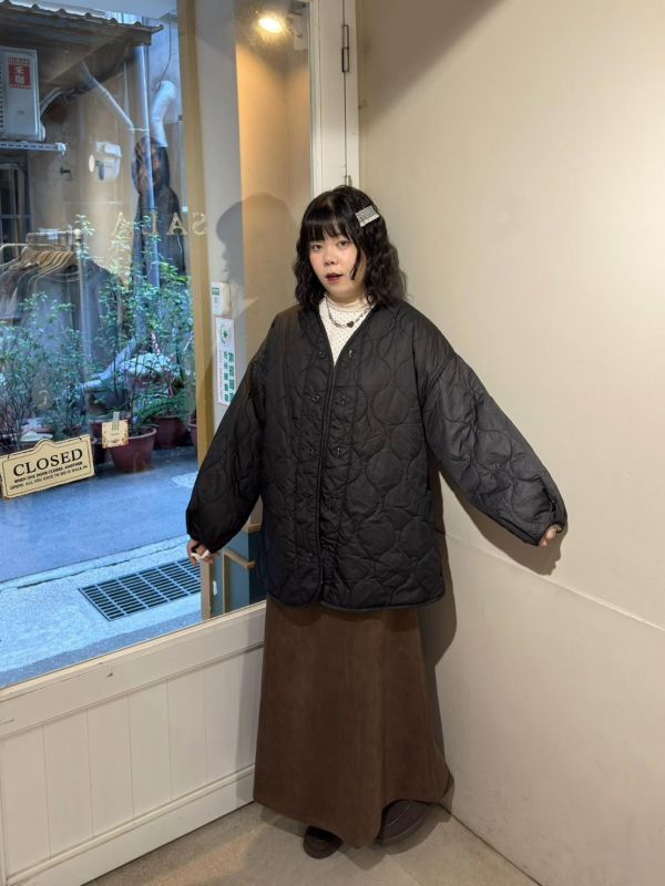 雙面穿葫蘆紋絎縫鋪棉x柔軟毛澎澎外套 