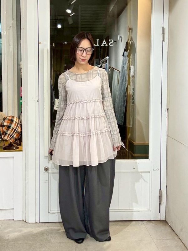 伸縮腰繭型落地西裝褲 