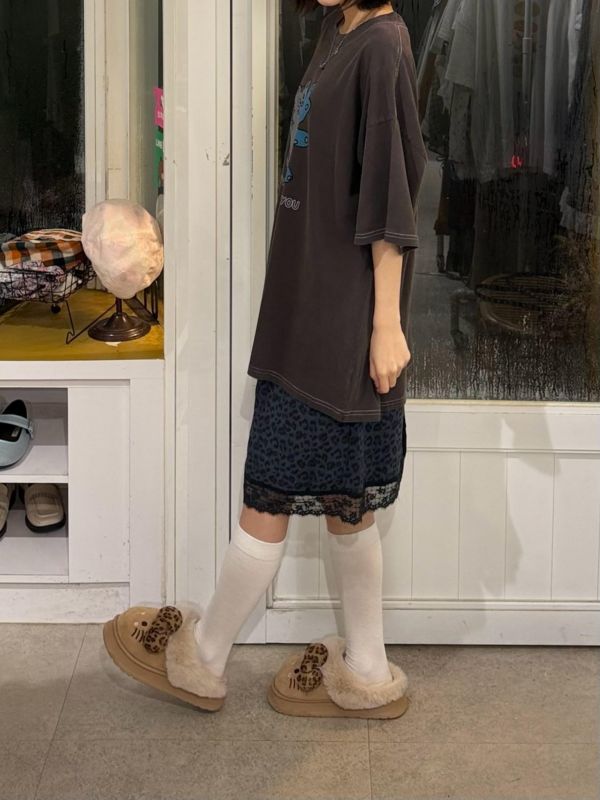 相親相愛貓咪印花Tee 