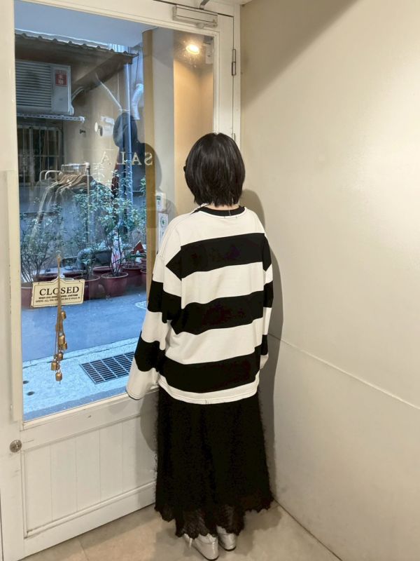 立體絨毛鬆緊腰長裙 