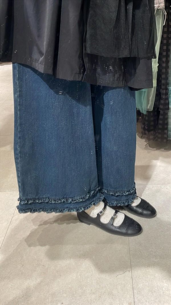 雙木耳牛仔九分褲 