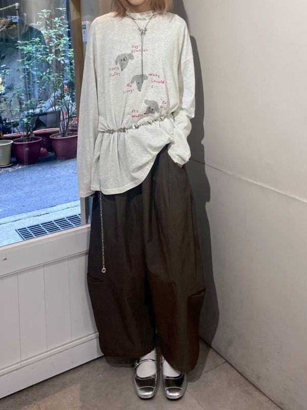 彎刀綁帶牛仔長褲 