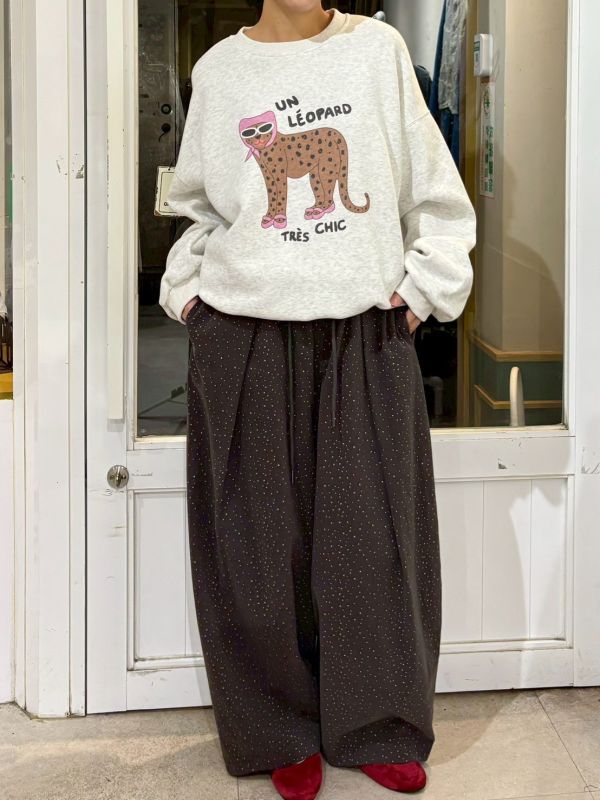 不規則點點飛雪立體錐形褲 