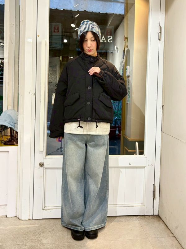 鋪棉翻蓋口袋短板外套 