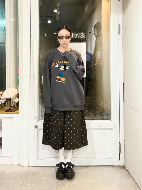 米奇立體毛巾布刺繡大學tee 
