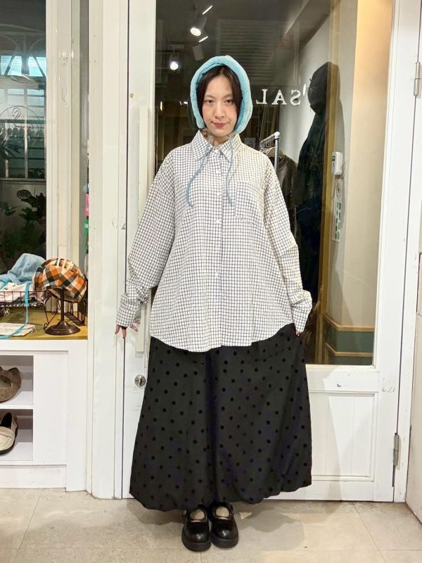 泡泡布前口袋細格紋襯衫 